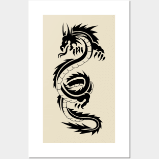 Chinese Style Dragon Tattoo Posters and Art